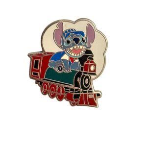 Disney Pin Trading 2014 Limited Release Stitch Steam Train Engine Pin P389-7448